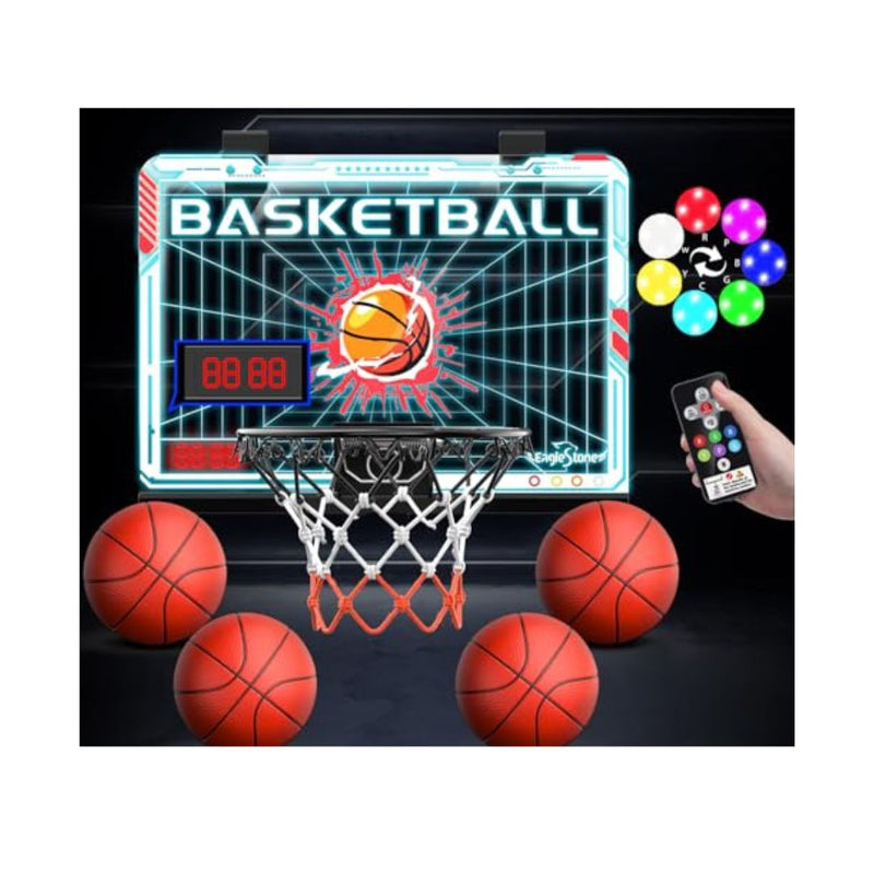 Indoor Mini Basketball Hoop with LED Scoreboard