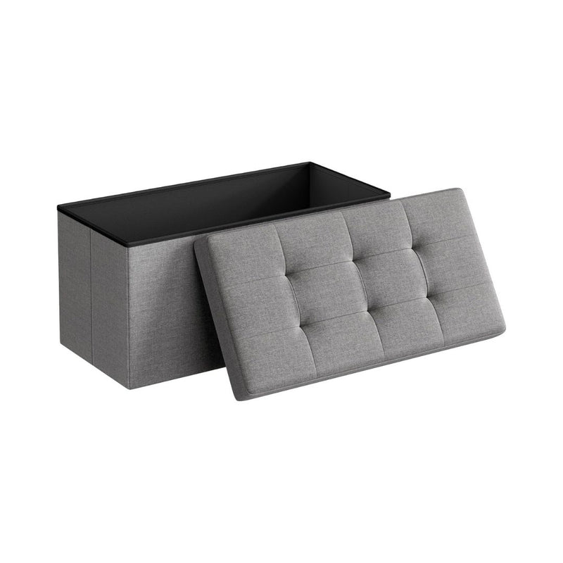 Songmics Wood 30-inch Folding Storage Ottoman Bench