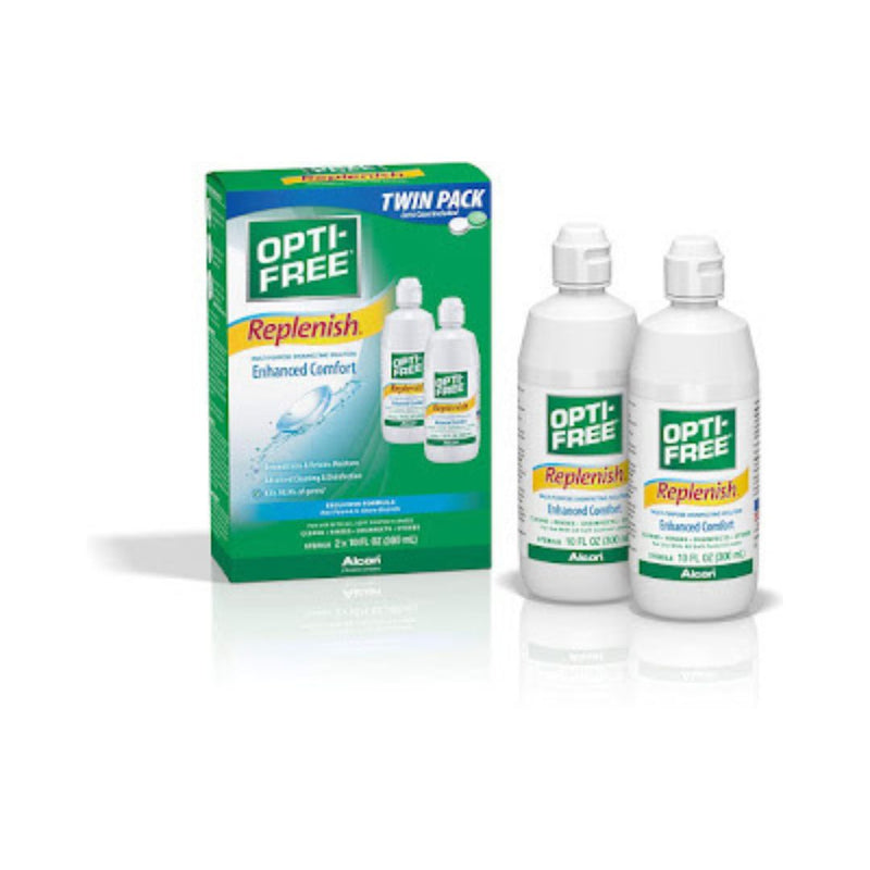 2-Pack Opti-Free Replenish Contact Lens Solution with Lens Case