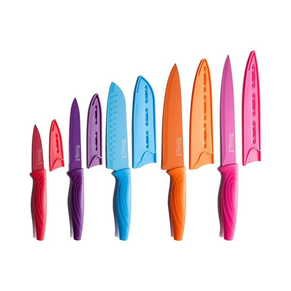 10-Piece Kitchen Knife Set with Covers