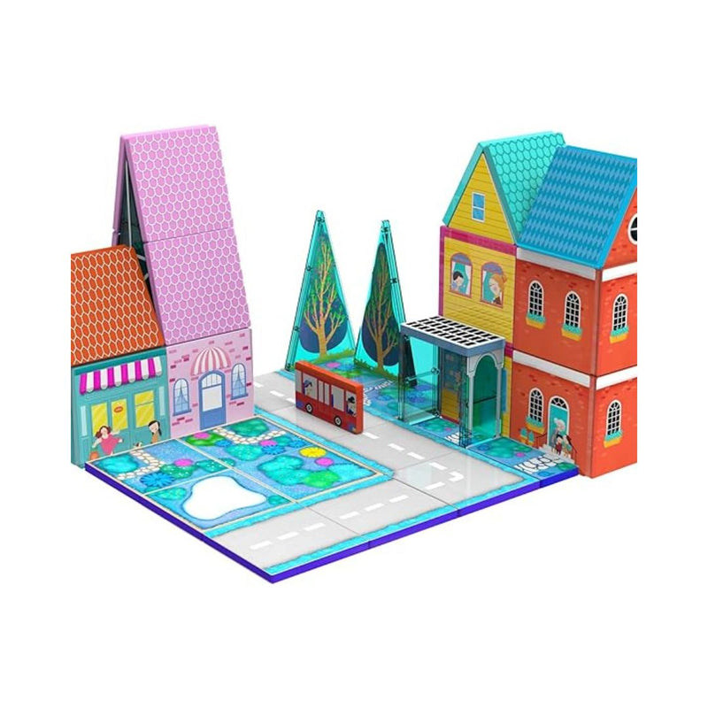 Magnetic Tiles Fairytale Town Road Building Blocks Set