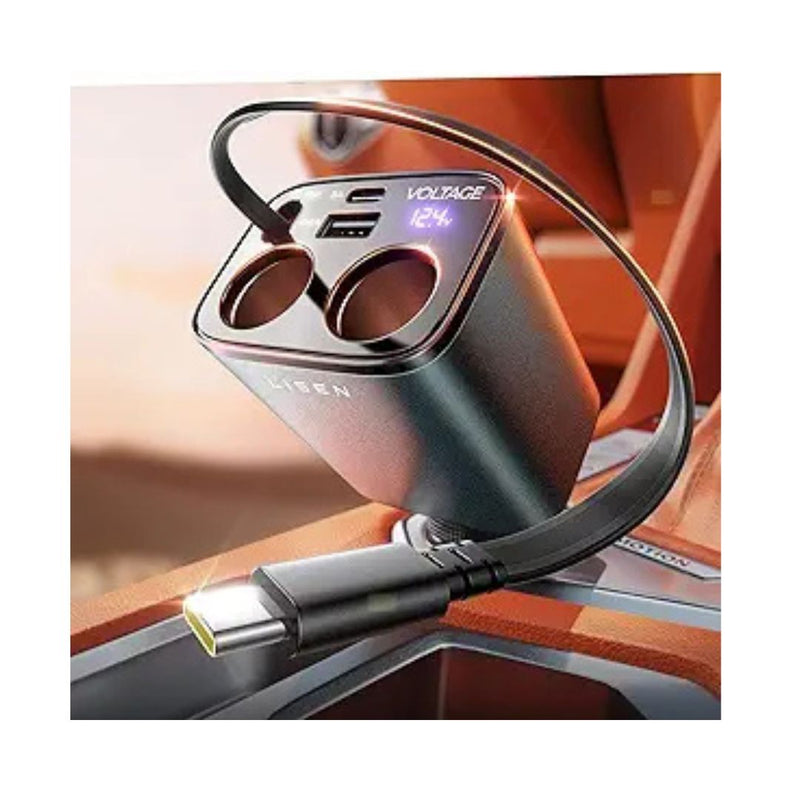 Car Cigarette Lighter Splitter Dual Adapter with PD Charger