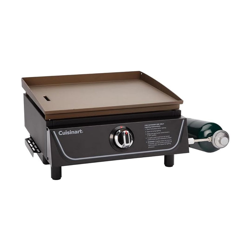 Cuisinart 17” Tabletop Gas Griddle, Easy Assembly Compact Outdoor Flat-Top Grill
