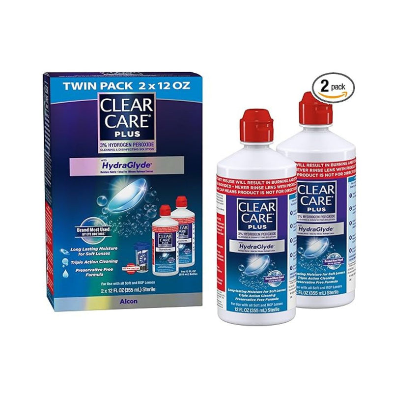 2-Pack Clear Care Plus Cleaning Solution