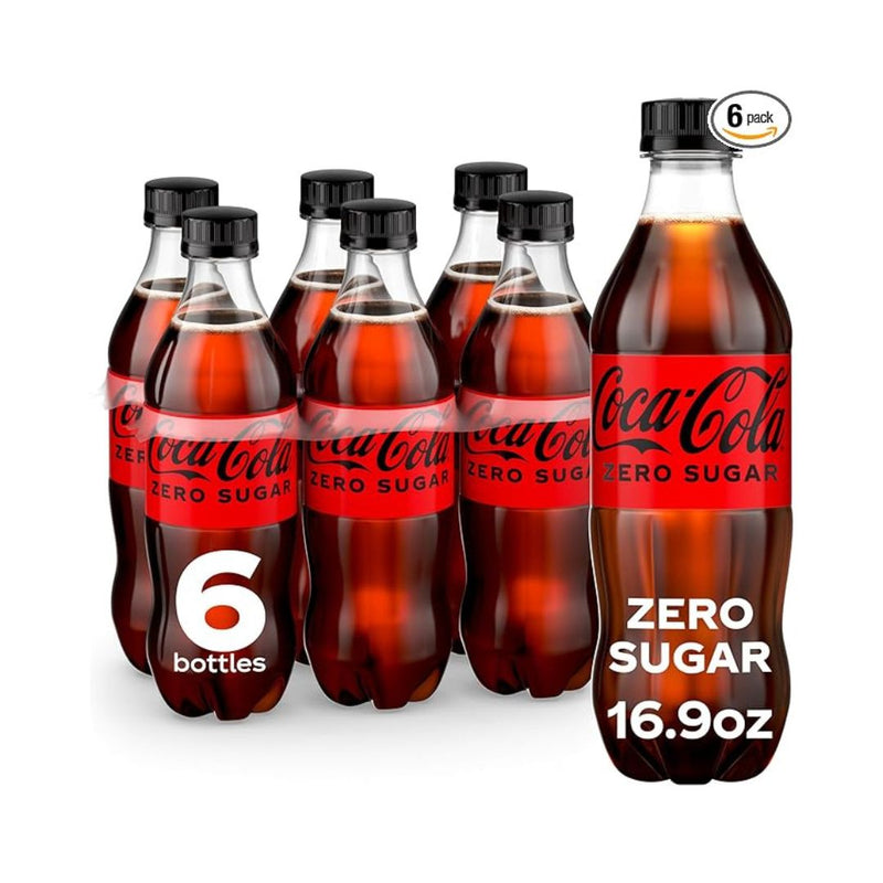 6 Pack Of Coke Zero 16.9oz Bottles
