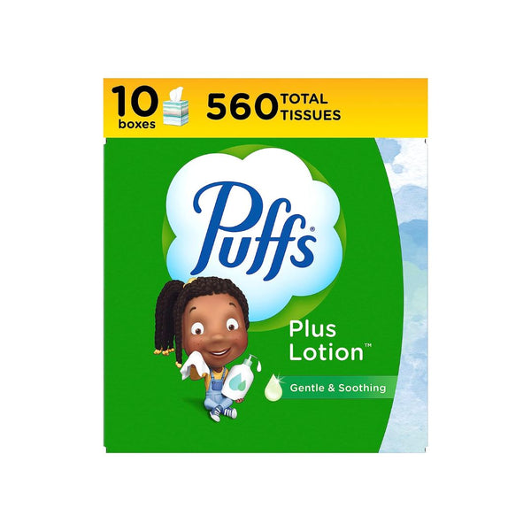 10 Cube Of Puffs Plus Lotion Facial Tissues