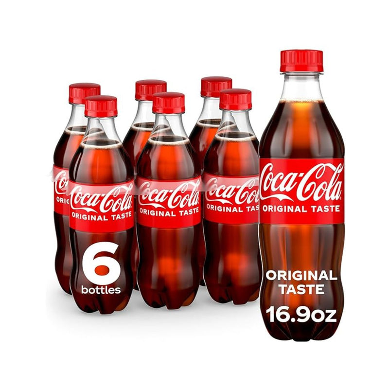 6 Pack Coca-Cola, 16.9 fl oz,