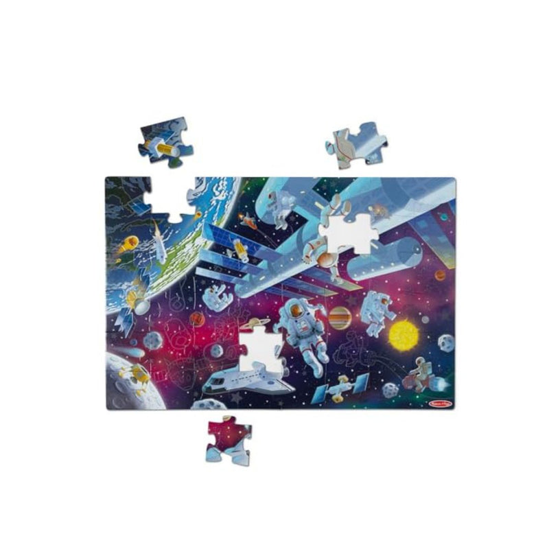 48 Piece Melissa & Doug Glow-in-the-Dark Space Puzzle