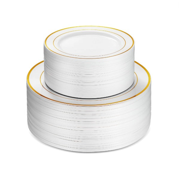 100 Piece Premium Heavy Duty Plastic Party Plates