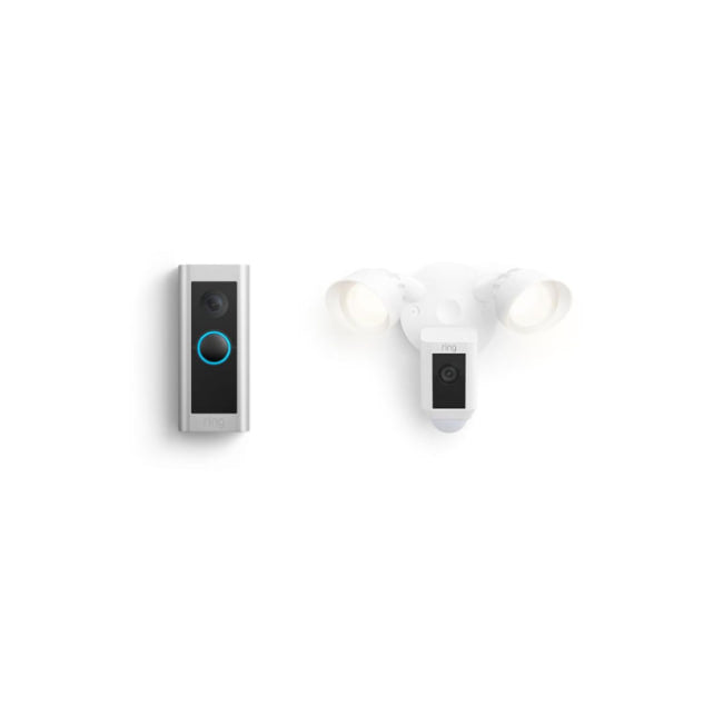 Ring Video Doorbell Pro 2 with Ring Floodlight Cam Wired