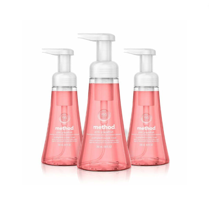 3 Bottles of Method Foaming Hand Soap, Pink Grapefruit