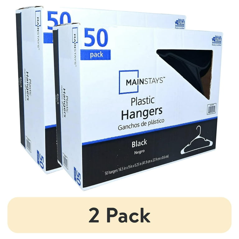 100-Count Plastic Notched Adult Hangers