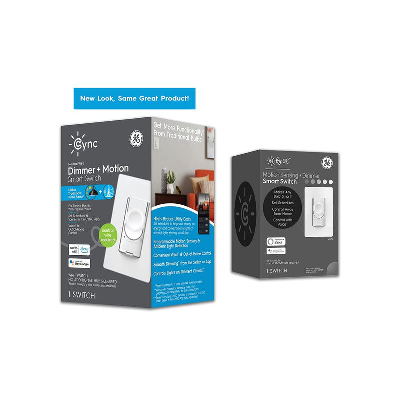 GE Lighting CYNC Smart Dimmer Light Switch + Motion Sensor