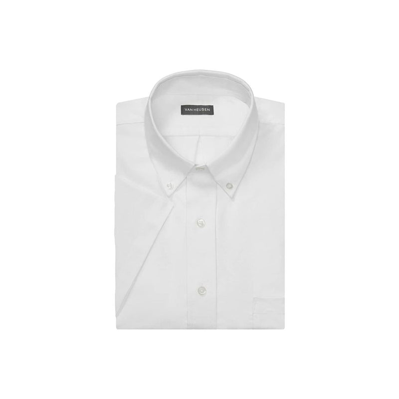 Van Heusen Men’s Short Sleeve Oxford Solid Dress Shirts