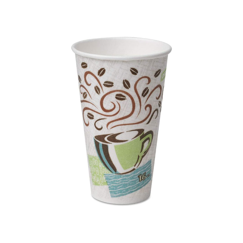 1,000 Count Dixie PerfecTouch 16 oz. Insulated Paper Hot Coffee Cups