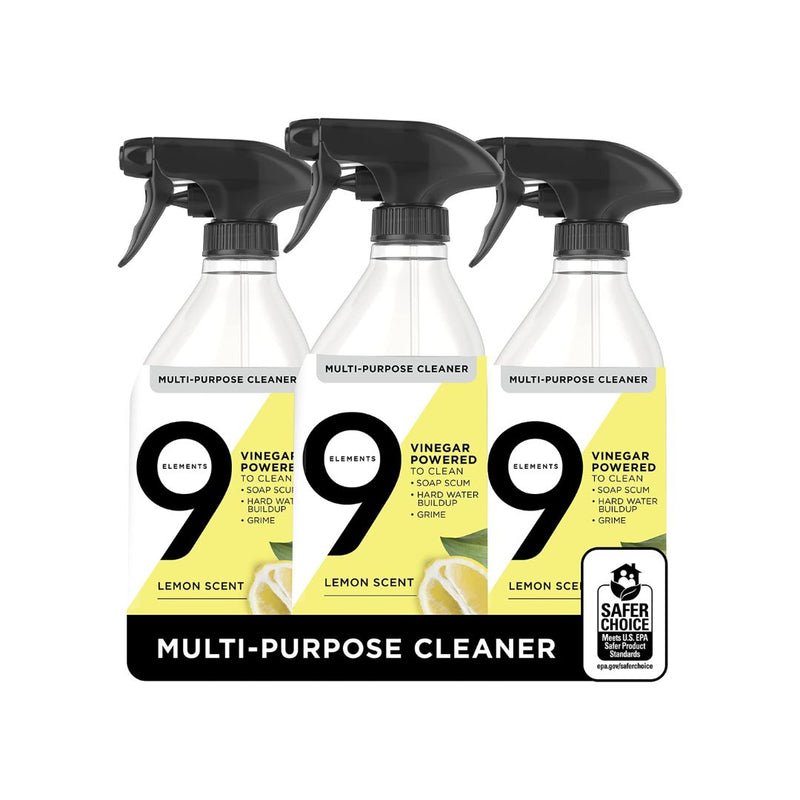 3 Bottles of 9 Elements All Purpose Cleaner (18 oz Bottles)