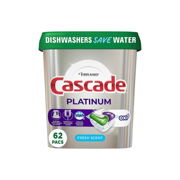 Cascade Platinum Dishwasher Pods (62 Count)