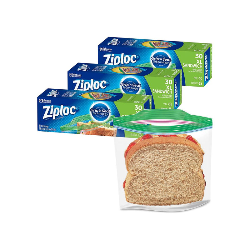 90 Ziploc XL Sandwich Bags