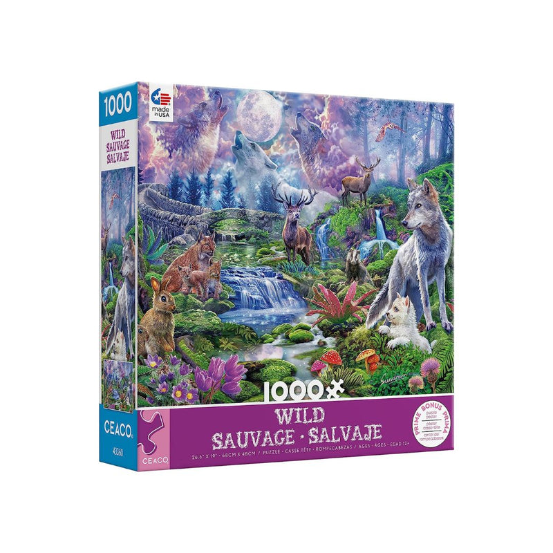 Ceaco Wild Moonlit Wolves 1000 Piece Jigsaw Puzzle