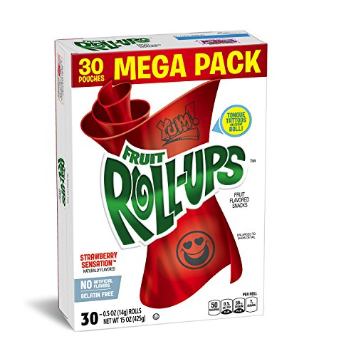 Fruit Roll-Ups Fruit Snacks, Mega Pack - Strawberry - 15 oz Via Amazon
