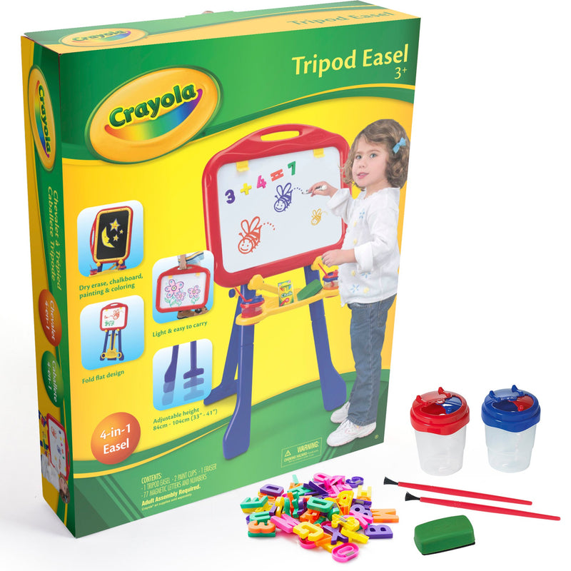 Crayola 4-in-1 Tripod Easel with Dry-Erase Board and Chalkboard
Via Walmart
