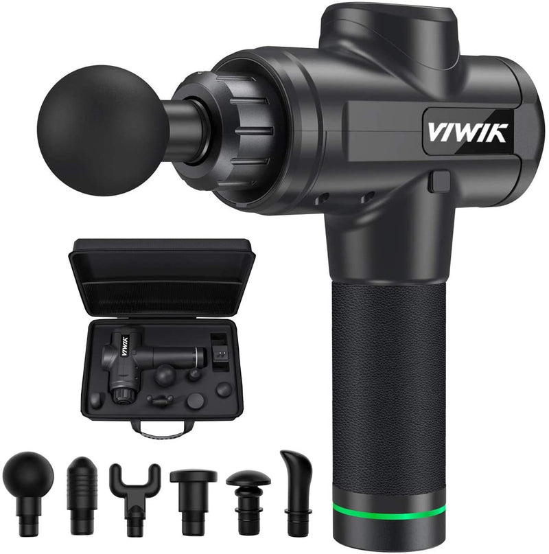 Massage Gun -LCD Touch Screen Control, Powerful, 20 Speeds 6 Attachments Via Amazon