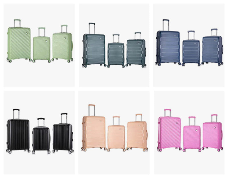 Rockland Paris Hardside Luggage with Spinner Wheels, 3-Piece Sets Via Amazon