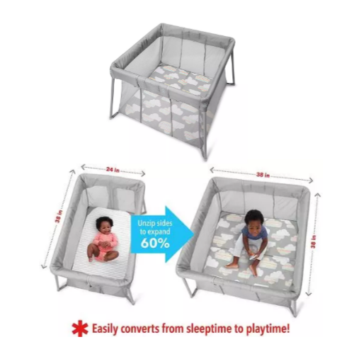 Skip Hop Portable Playard: Play to Night Expanding Travel Crib to Playard Via Amazon