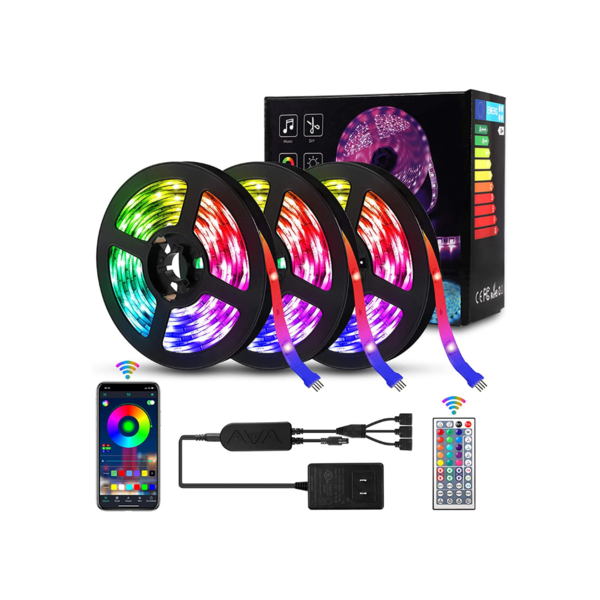 49.2ft LED Strip Lights With Music Sync Via Amazon