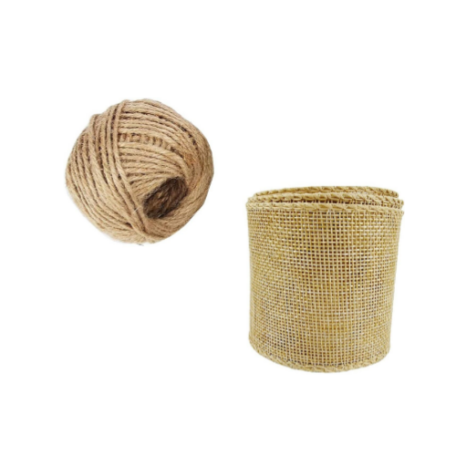 Burlap Ribbon Wired via Amazon