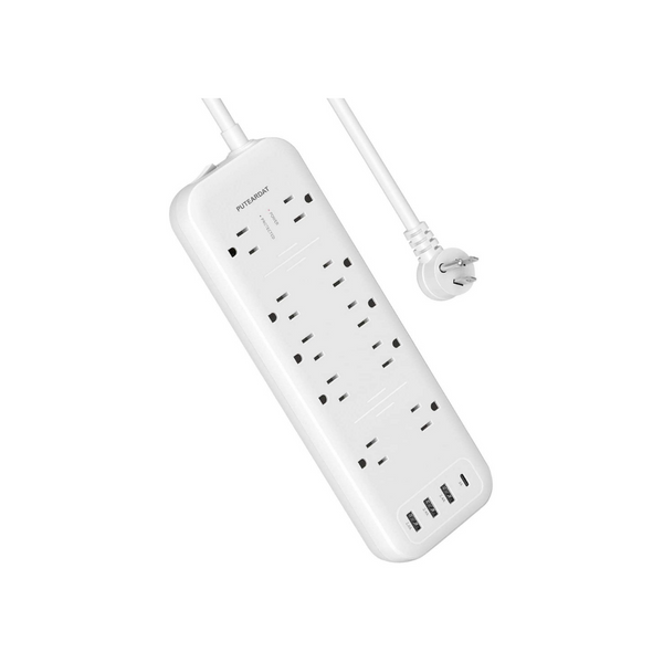 10 AC Outlets And 4 USB Ports Power Strip via Amazon