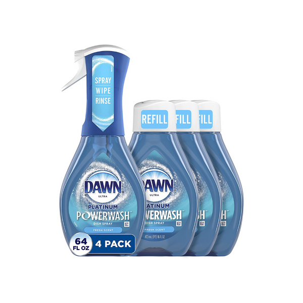 1 Spray with 3 Refills of Dawn Platinum Powerwash Dish Spray
Via Amazon