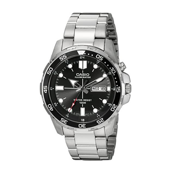 Casio Men's Super Illuminator Diver Analog Display Quartz Silver Watch
Via Amazon