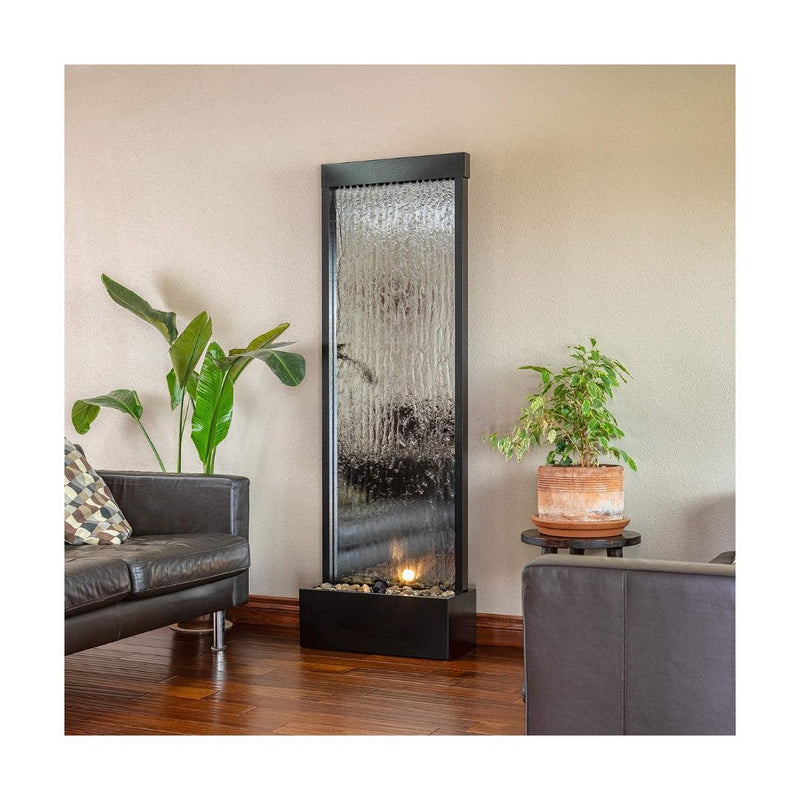Alpine Corporation Mirror Waterfall Fountain with Stones and Light Via Amazon
