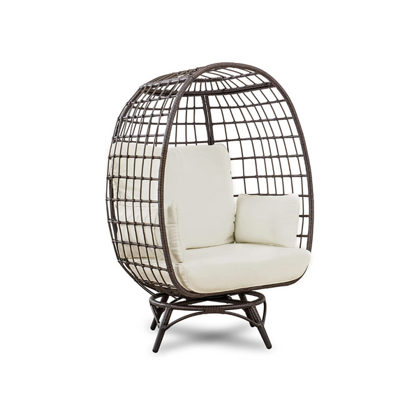 Sunjoy Cuddle Wicker Swivel Lounge Egg ChairVia Amazon