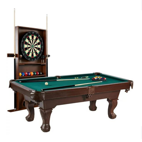 Barrington 90″ Ball and Claw Leg Billiard, Pool Table Via Walmart