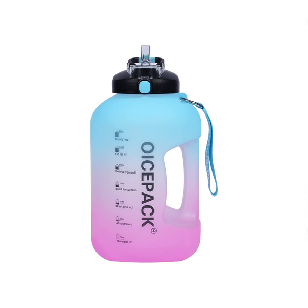 1 Gallon Motivational Water Bottle with Straw & Chug Lid Via Amazon