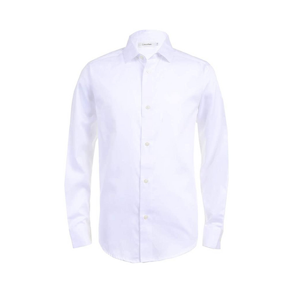 Calvin Klein Boys’ Long Sleeve Sateen Dress Shirt