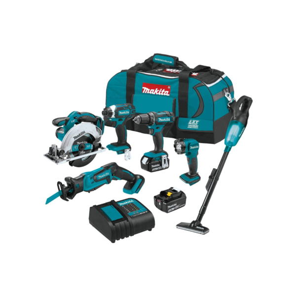 Makita 6 Piece 18V LXT Lithium-Ion Cordless Combo Kit Via HomeDepot