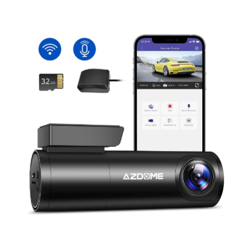 Built-in WiFi & Voice Control Car Dash Cam Via Amazon