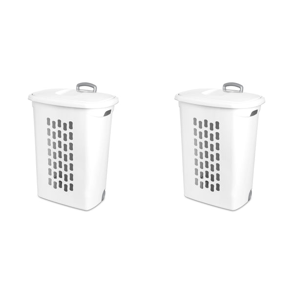 Set of 2 Sterilite Plastic Ultra Wheeled Hamper Via Walmart