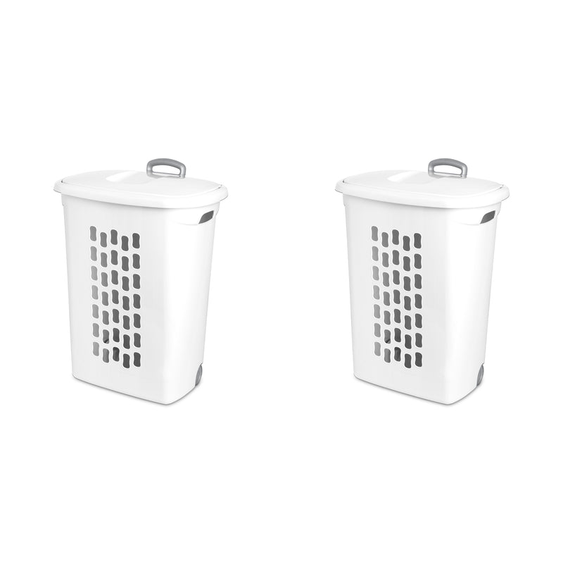 Set of 2 Sterilite Plastic Ultra Wheeled Hamper Via Walmart