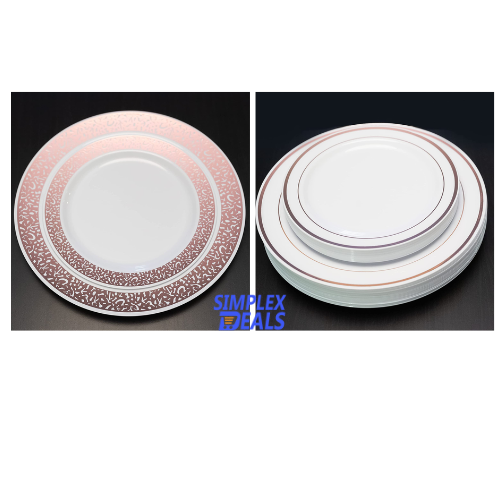 40-Pcs Disposable Plastic Plates Via Amazon