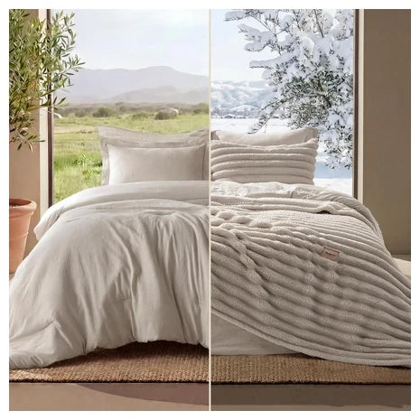 6-Piece Bedsure Queen 2-in-1 Comforter With Detachable Fluffy Blanket