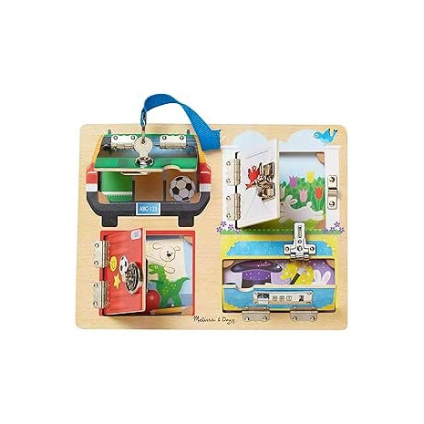 Melissa & Doug Locks and Latches Board Wooden Educational Toy