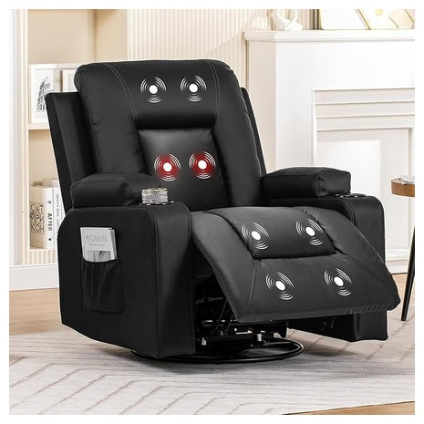 Massage Recliner Chair with Cup Holders
