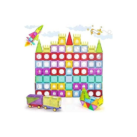 110 Piece Magnetic Tiles Building Set