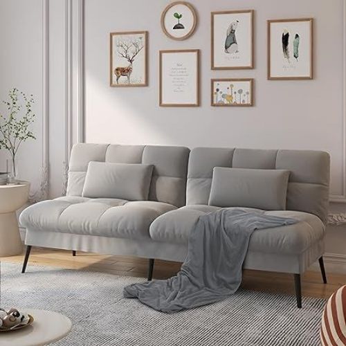 Convertible Futon Sofa Bed (3 Colors)