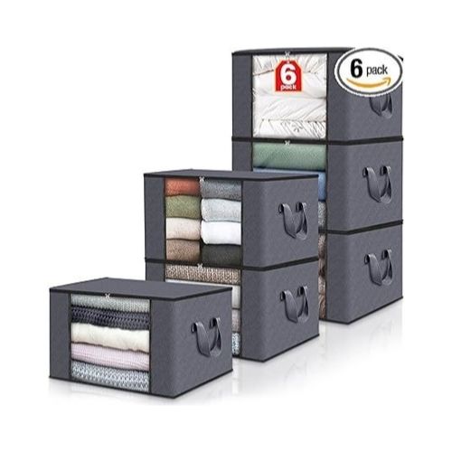 Fab totes 6 Pack Clothes Storage Containers