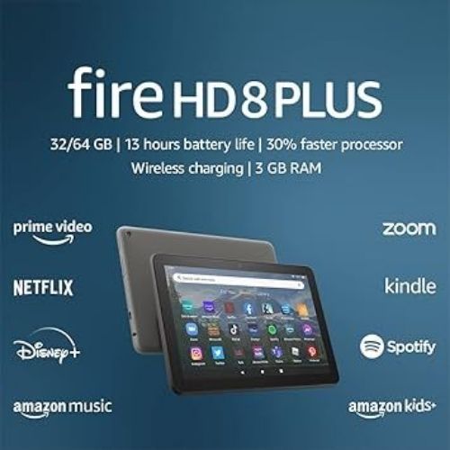 Amazon Fire HD 8 Plus tablet, 8” HD Display